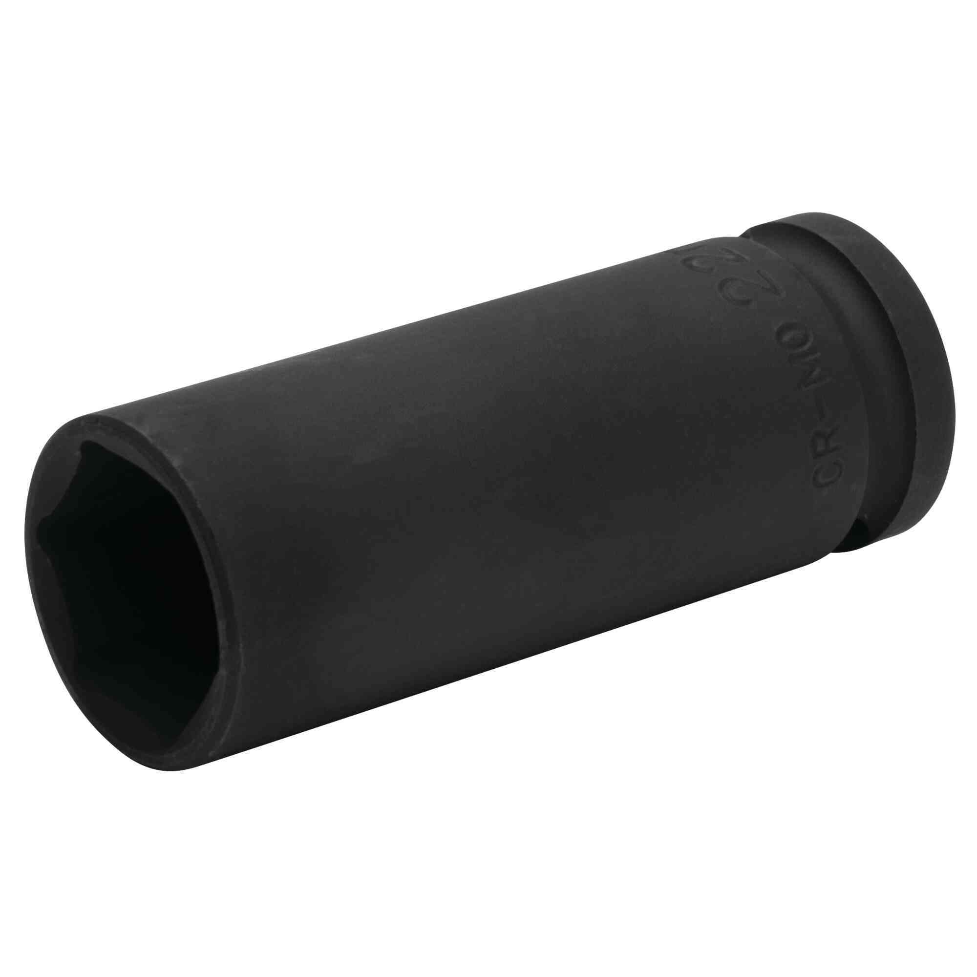 American Forge & Foundry Impact Socket — 1/2in. Drive, 22mm, Deep, Thin Wall, Chrome Molybdenum, Model# 60316